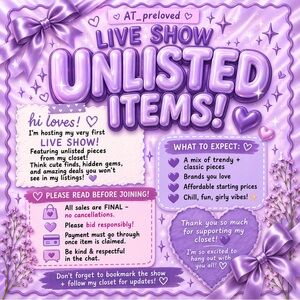 Live Show Unlisted Items!